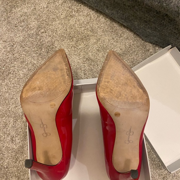Jessica Simpson Patent Leather Red Pumps. Size 9. Worn a couple of times . - Picture 5 of 5